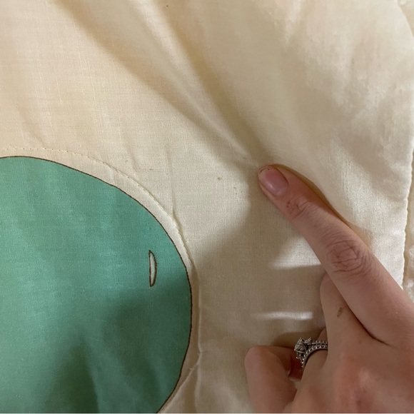 Vintage That's Our Baby Crib Blanket Bedding 32" x 41” Tapestry Bikes, Balloons - Picture 6 of 8